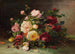 Bouquet de rosas - Eugène Henri Cauchois — vista de la obra