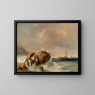 Eugne Isabey - Fishing boat at the seaside.webp