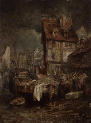 Eugne Isabey - Intrieur dun Port Waterfront Market.webp