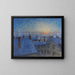 Amanecer sobre los tejados, motivo de Estocolmo - Eugène Jansson — cuadro enmarcado en la pared