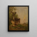 Vacas y ovejas - Eugène Joseph Verboeckhoven — cuadro enmarcado en la pared