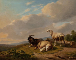 Eugne Joseph Verboeckhoven - Sheep and Goats in a Landscape.webp