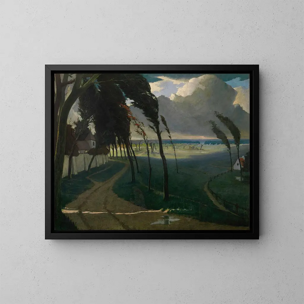 Tempête - Eugène Laermans — cuadro enmarcado en la pared