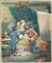 a couple embracing in an artist's studio - Eugène Lami — artwork view
