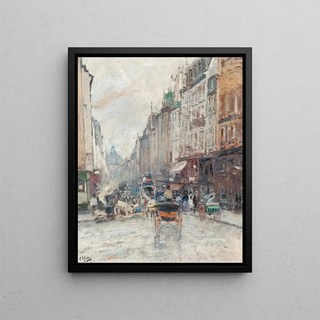 Eugne Louis Gillot - Rue de Seine towards the Grand Palais Paris.webp