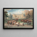 Louis XIV painting leading his carriage in the Versailles park - Eugène Louis Lami — framed artwork on a wall