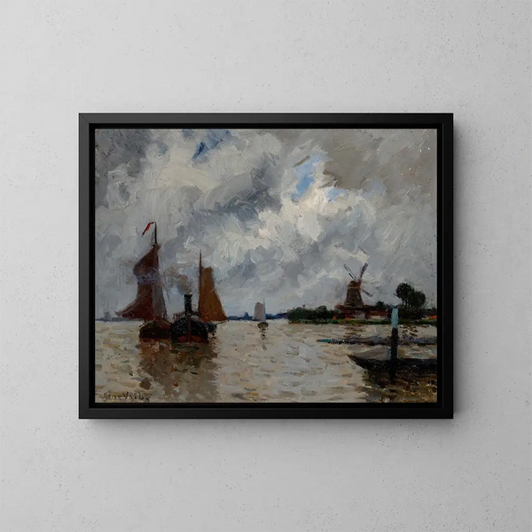 Dordrecht - Eugène Vail — cuadro enmarcado en la pared