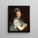 Niña con cerezas - Eva Gonzalès — cuadro enmarcado en la pared