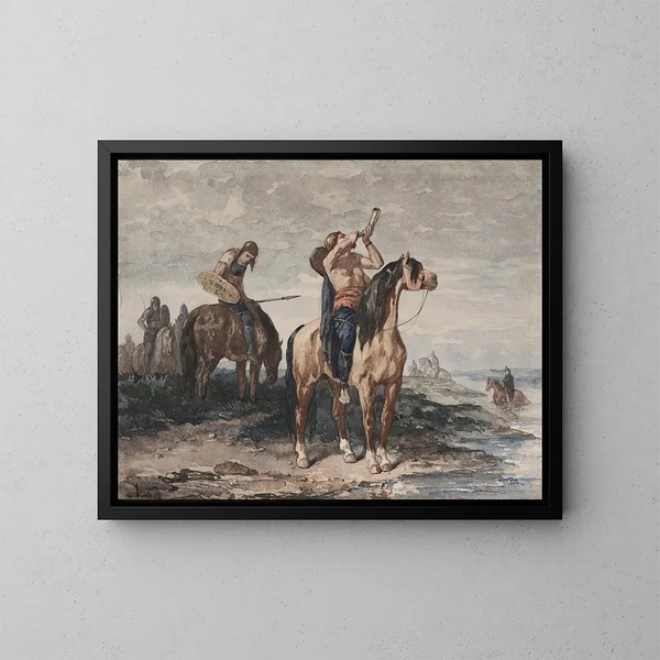 Los Merovingios - Évariste Vital Luminais — cuadro enmarcado en la pared