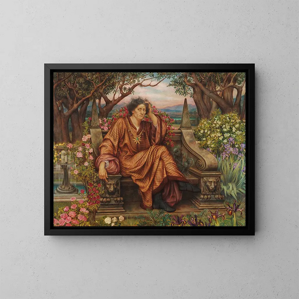 Una alma en el infierno - Evelyn De Morgan — cuadro enmarcado en la pared