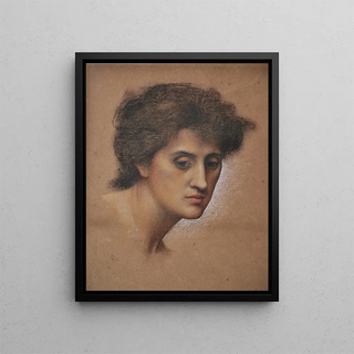 Evelyn De Morgan - Study of female head for The Cadence of Autumn.webp