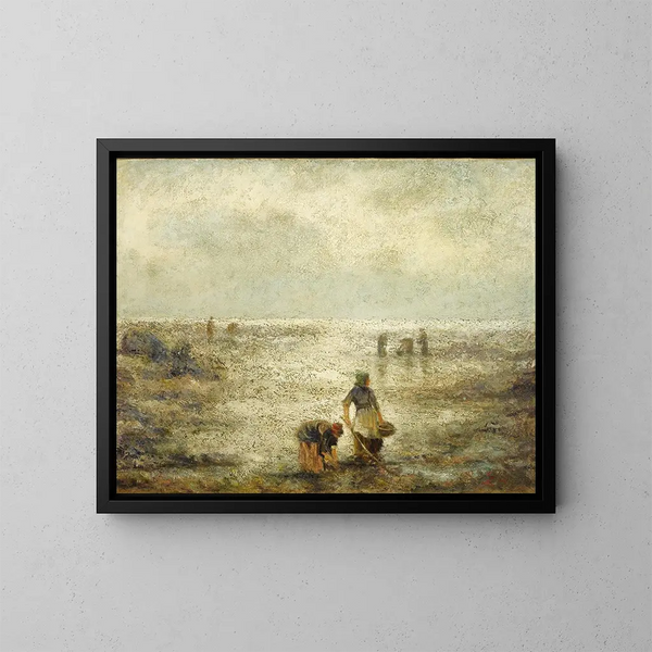 Pescadores de conchas - Evert Larock — cuadro enmarcado en la pared