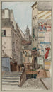 la calle Rue Saint Bon de la calle de Rivoli a la calle de la Verrerie - F. Seguin — vista de la obra