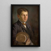 Retrato de un hombre con sombrero - Fabian de la Rosa — cuadro enmarcado en la pared