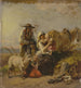 Familia de campesinos con caballo y cabra en el campo - Jakob Becker — vista de la obra