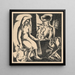 Slovak Family Painting - Mikuláš Galanda — framed artwork on a wall