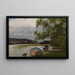 Coastal Landscape Painting - Fanny Churberg — framed artwork on a wall