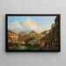 Venecia, vista del Gran Canal con el puente de Rialto - Fausto Antonioli — cuadro enmarcado en la pared