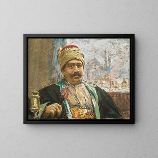 Fausto Zonaro - Adolphe Thalasso the Yeni Mosque beyond.webp
