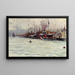 Puerto de Galata Estambul - Fausto Zonaro — cuadro enmarcado en la pared