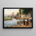 Paseo dominical en Göksu - Fausto Zonaro — cuadro enmarcado en la pared