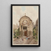 the Chapel of the Old College of the Lombards, 15 rue des Carmes, 5th arrondissement - Fédor Hoffbauer — framed artwork on a wall