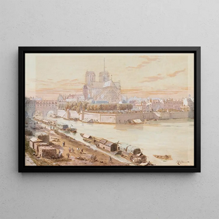 Fdor Hoffbauer - NotreDame et lEvch en 1750.webp