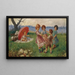 Children Playing - Federico Oliva — framed artwork on a wall