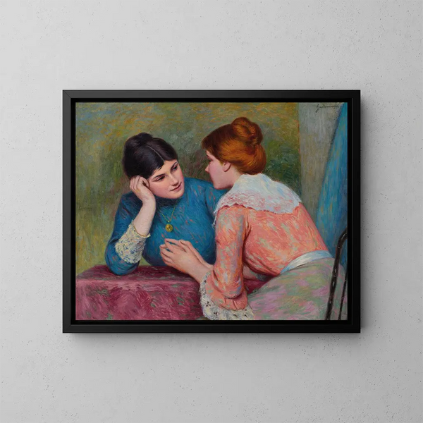 Conversación - Federico Zandomeneghi — cuadro enmarcado en la pared