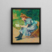 Young woman reading - Federico Zandomeneghi — framed artwork on a wall