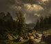 Tempestad en las montañas - Feliks Brzozowski — vista de la obra