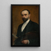 Autorretrato con paleta - Feliks Cichocki — cuadro enmarcado en la pared