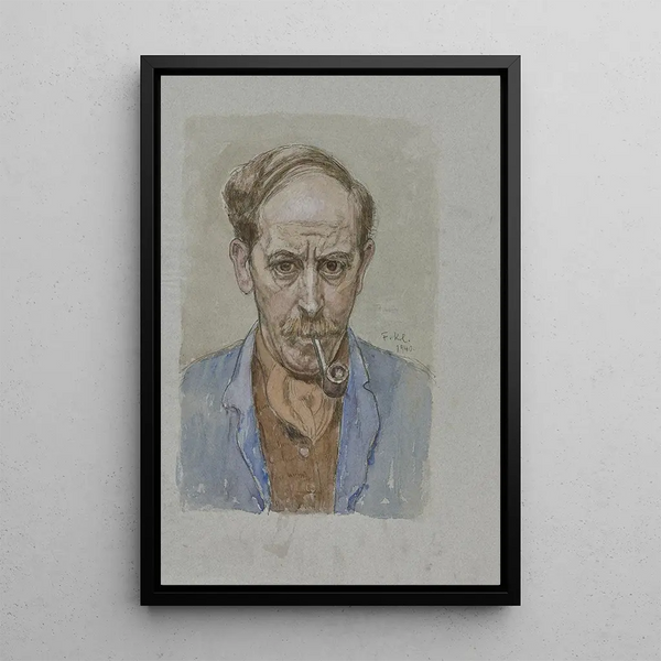 Felix Klipstein - Selfportrait with pipe.webp