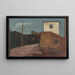 Rue with telephone poles - Felix Nussbaum — framed artwork on a wall