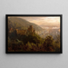 Vista de Heidelberg con el castillo al atardecer - Felix Possart — cuadro enmarcado en la pared