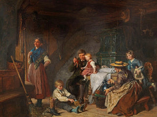 Escena familiar - Felix Schlesinger — vista de la obra
