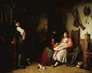 El recién nacido - Felix Schlesinger — vista de la obra