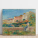 Reproducción del cuadro la mujer sentada, La Casa de Correos en Cagnes - Pierre-Auguste Renoir