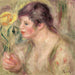 Mujer con rosa - Pierre-Auguste Renoir — vista de la obra