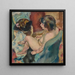 Mujer con perro - Jules Pascin — cuadro enmarcado en la pared