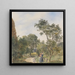 Woman with Two Children in a Park Landscape - Franz Alt — framed artwork on a wall