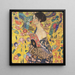 Mujer con abanico - Gustav Klimt — cuadro enmarcado en la pared