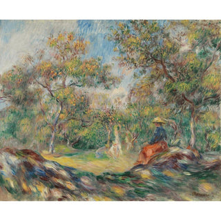 Femme dans un Paysage - Pierre-Auguste Renoir | Reproduction Tableau Décoration murale affiche copie