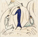 Woman in Blue with Two Escorts - Hermann Stenner — artwork view