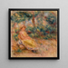 Mujer en rosa y amarillo en un paisaje - Pierre-Auguste Renoir — cuadro enmarcado en la pared