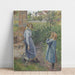 Reproduction of the painting Woman and child at the well - Camille Pissarro