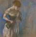 Mujer ajustándose el corsé - Edgar Degas — vista de la obra