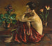 a Nude woman sitting with a red scarf - Egge SturmSkrla — artwork view