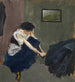 Mujer quitándose los zapatos - Ernst Schiess — vista de la obra