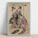Reproducción del cuadro Mujeres de Yoshiwara mirando en la calle en primavera - Kitagawa Utamaro